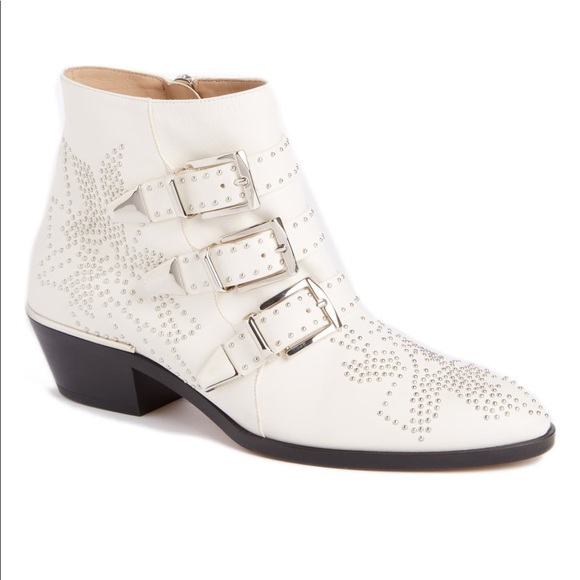 Chloe Susanna Boots Cloudy White - Picture 1 of 7
